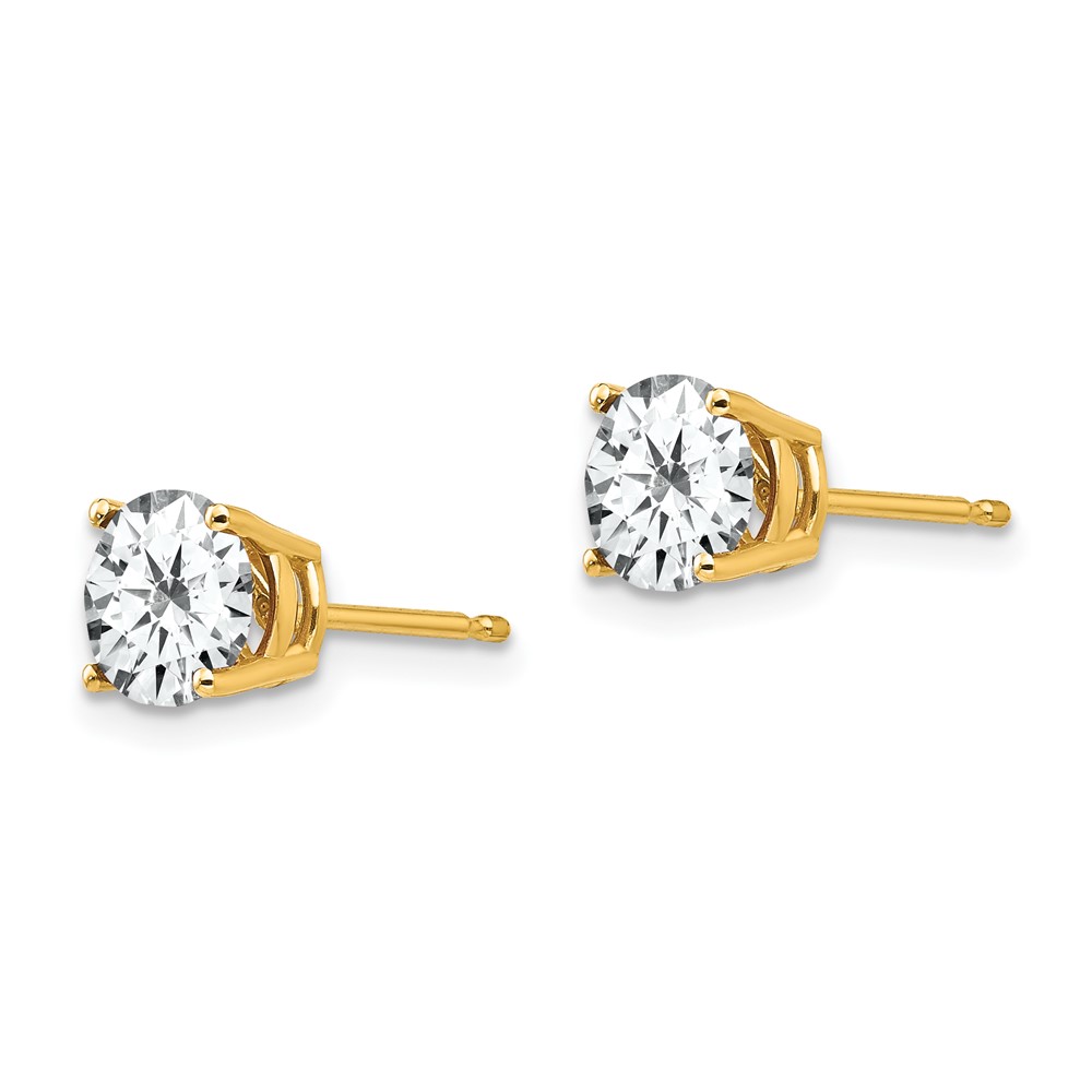 14k 6mm Cubic Zirconia Earrings (XE73CZ)
