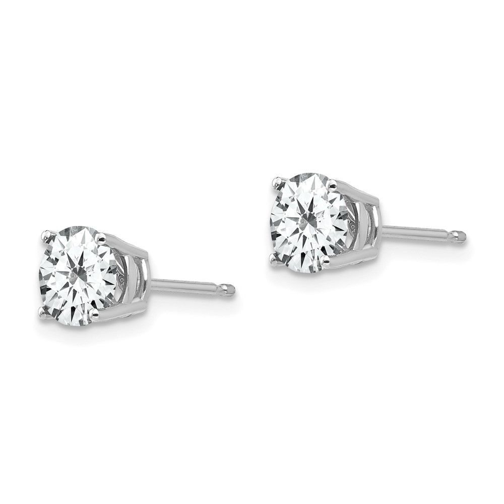 14k White Gold 6mm Cubic Zirconia Earrings (XE73WCZ)