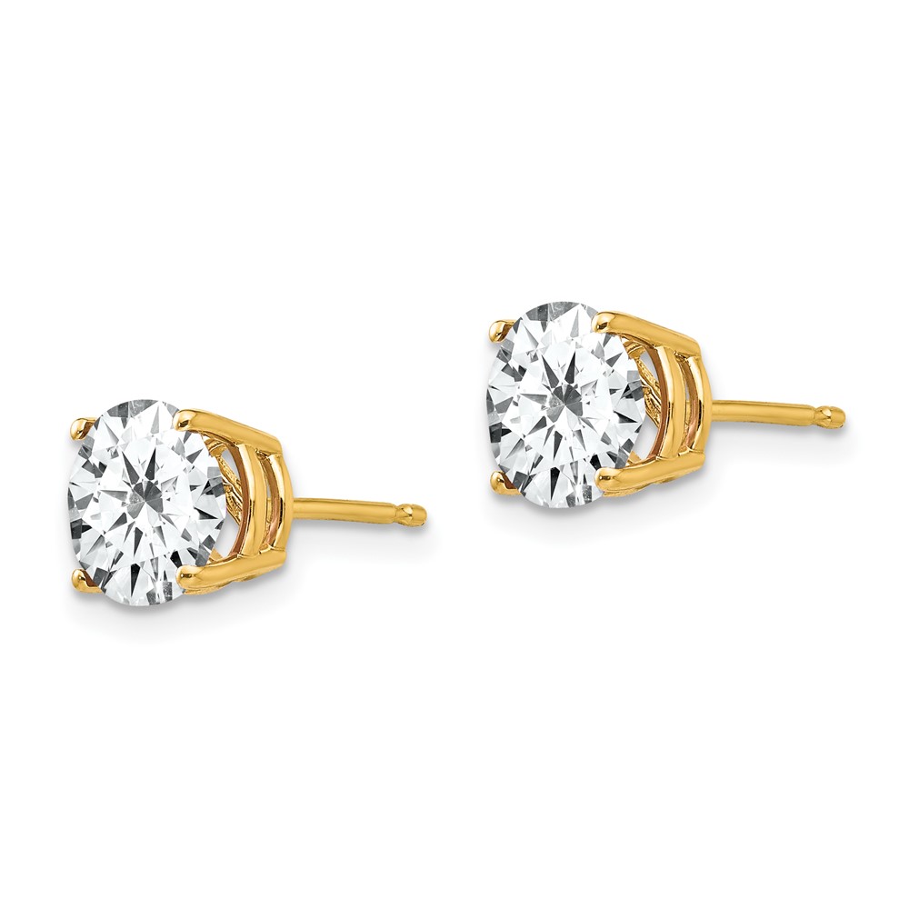 14k 7mm Cubic Zirconia Earrings (XE74CZ)