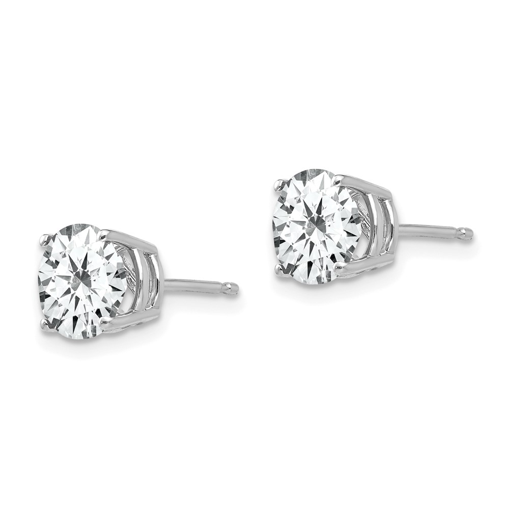 14k White Gold 7mm Cubic Zirconia Earrings (XE74WCZ)