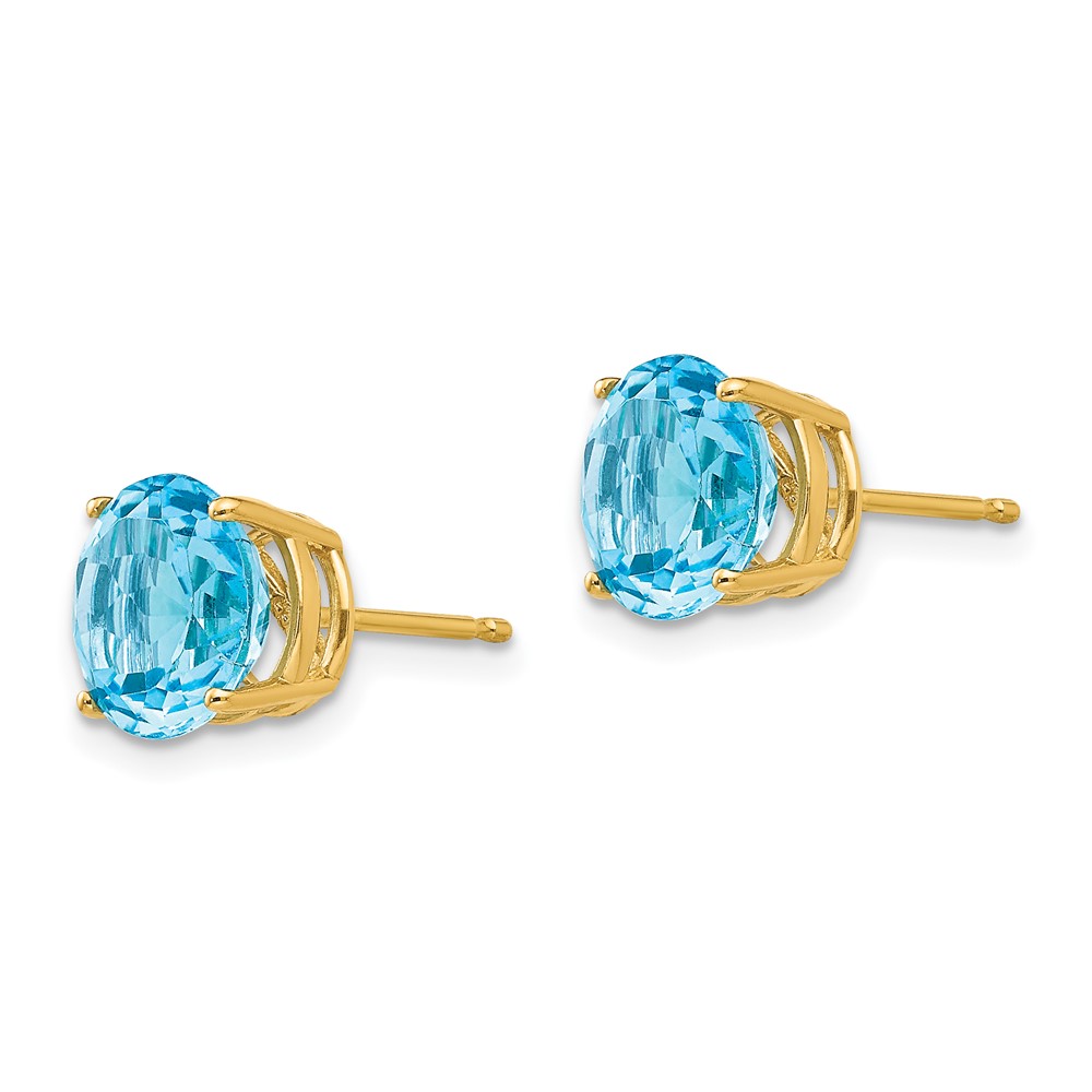 14k 8mm Blue Topaz Post Earrings (XE75BT)