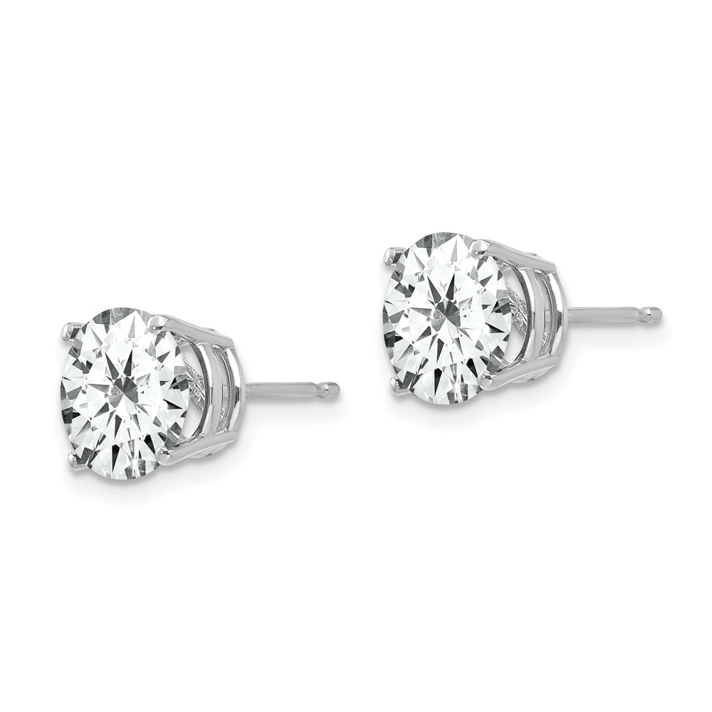 14k White Gold 8mm Cubic Zirconia Earrings (XE75WCZ)