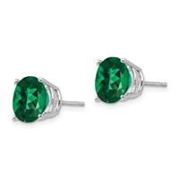 14K White Gold 9mm Round Mount St. Helens Post Earrings view 2