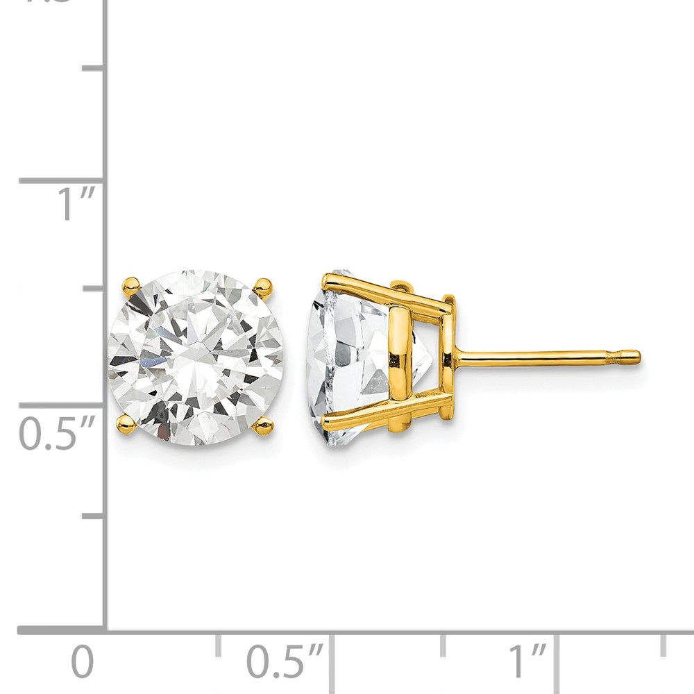 14k 10mm Cubic Zirconia Earrings (XE77CZ)