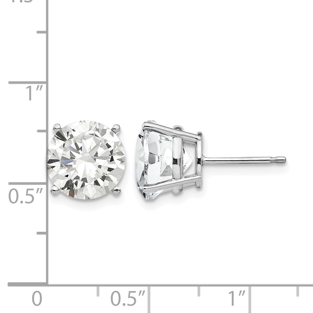 14k White Gold 10mm Cubic Zirconia Earrings (XE77WCZ)