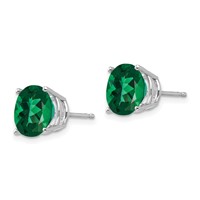 14K White Gold 10mm Round Mount St. Helens Stud Earrings view 2
