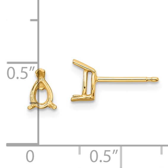 14k 5x3 Pear Earring Mountings
