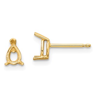 14k 5x3 Pear Earring Mountings