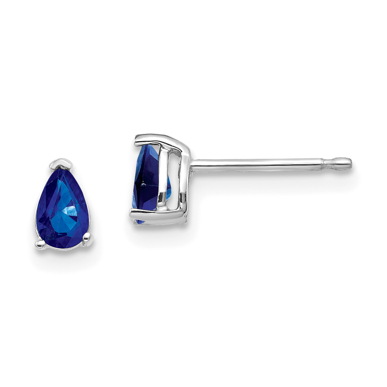 14k White Gold Sapphire Earrings (XE78WS-B)