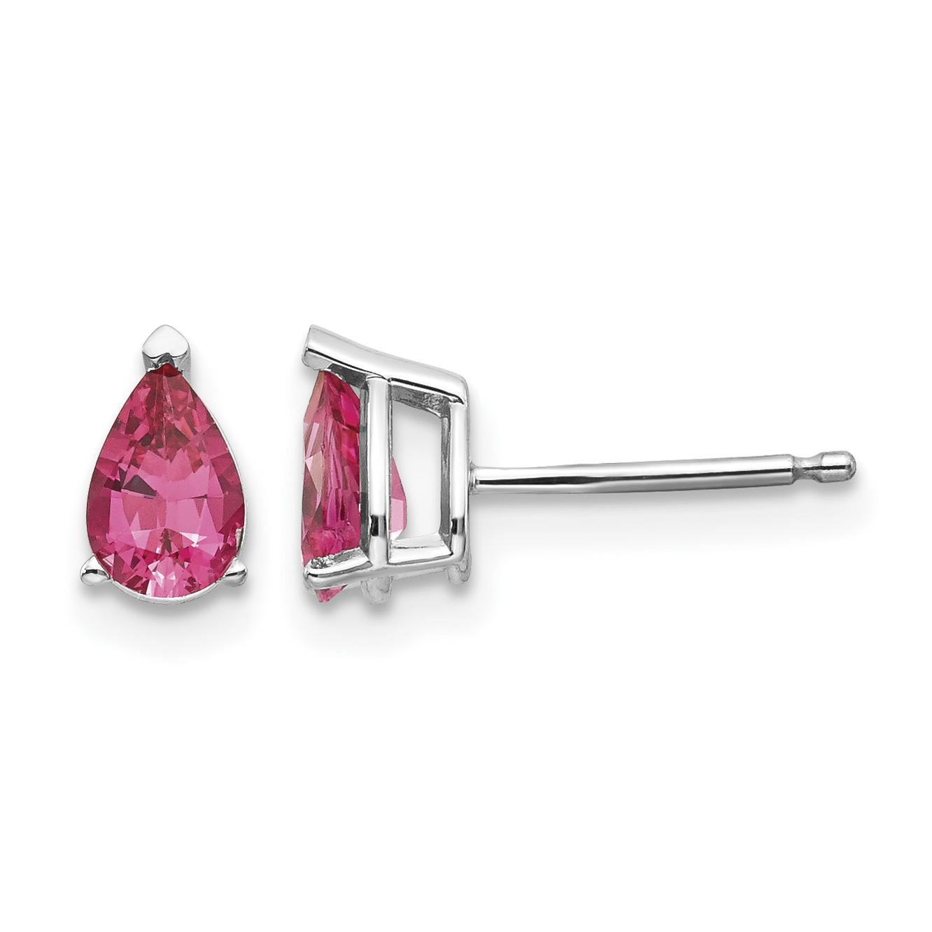 14k White Gold Pink Spinel Earrings (XE79WSK-A)