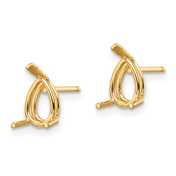 14k 7x5 Pear Earring Mountings