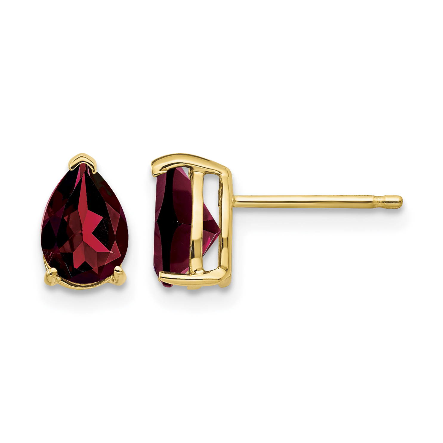 14k 7x5mm Pear Garnet Earrings (XE80GA)