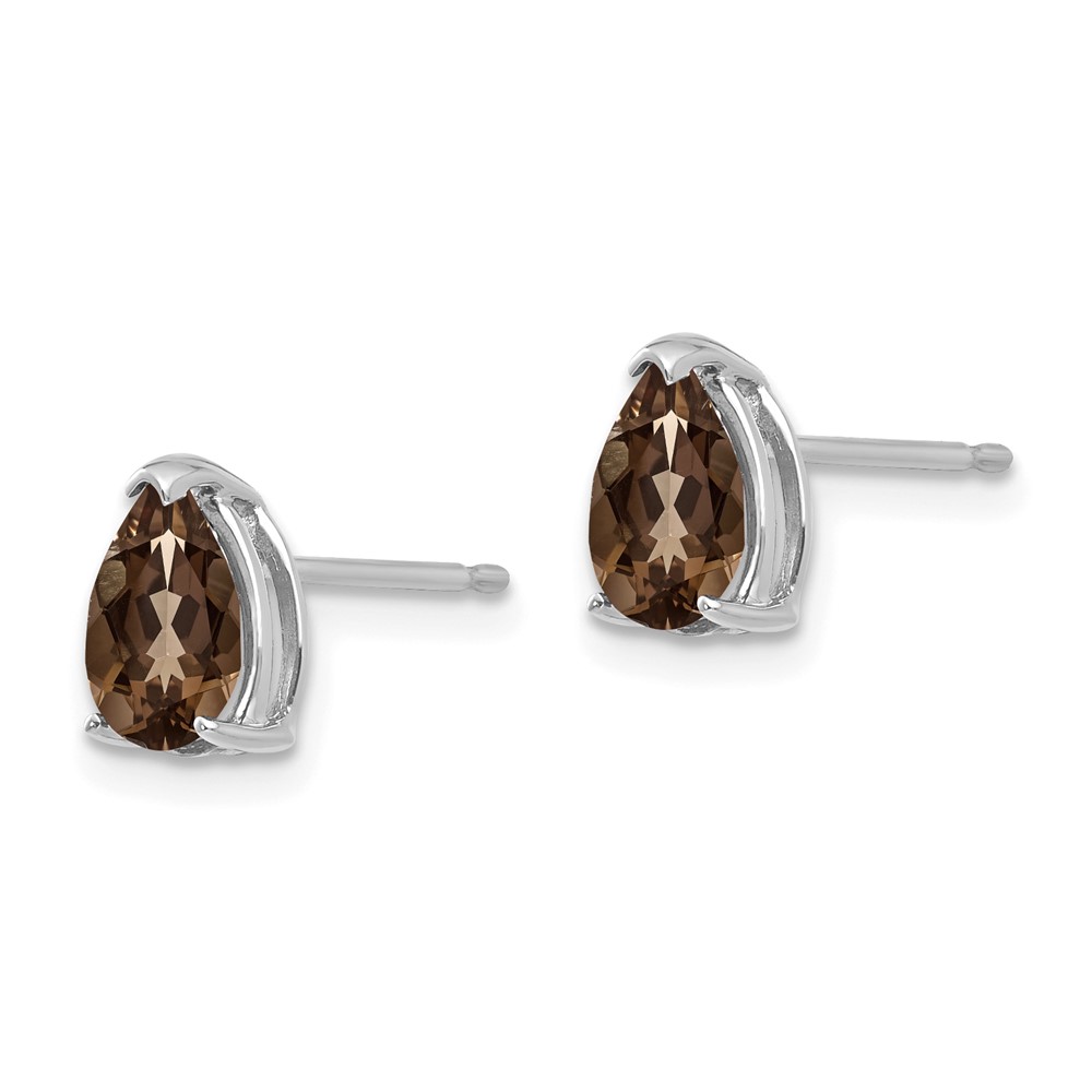 14kw 7x5 Pear Smoky Quartz Earrings (XE80WSQ)