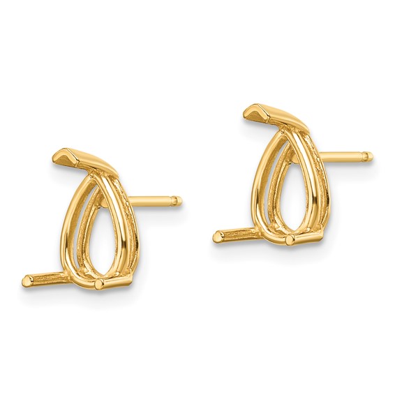 14k 8x5 Pear Earring Mountings