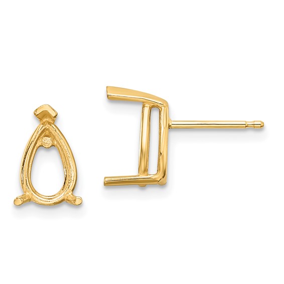 14k 8x5 Pear Earring Mountings