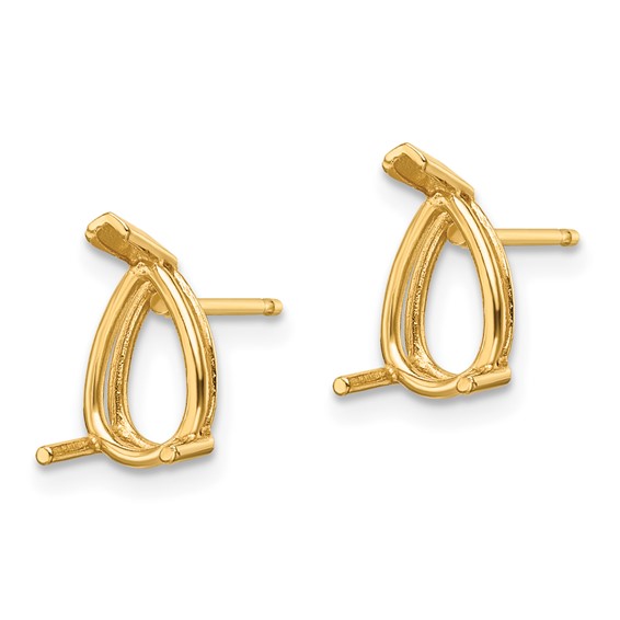 14k 9x6 Pear Earring Mountings