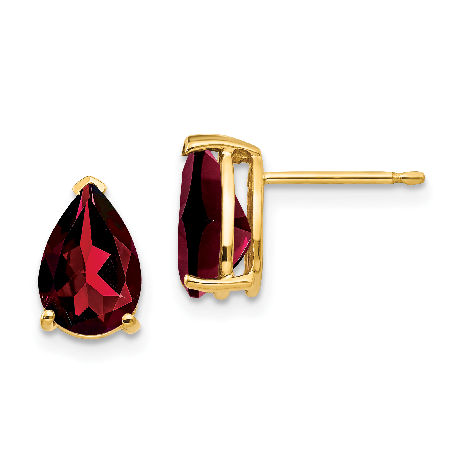 14k 9x6mm Pear Garnet Earrings (XE82GA)