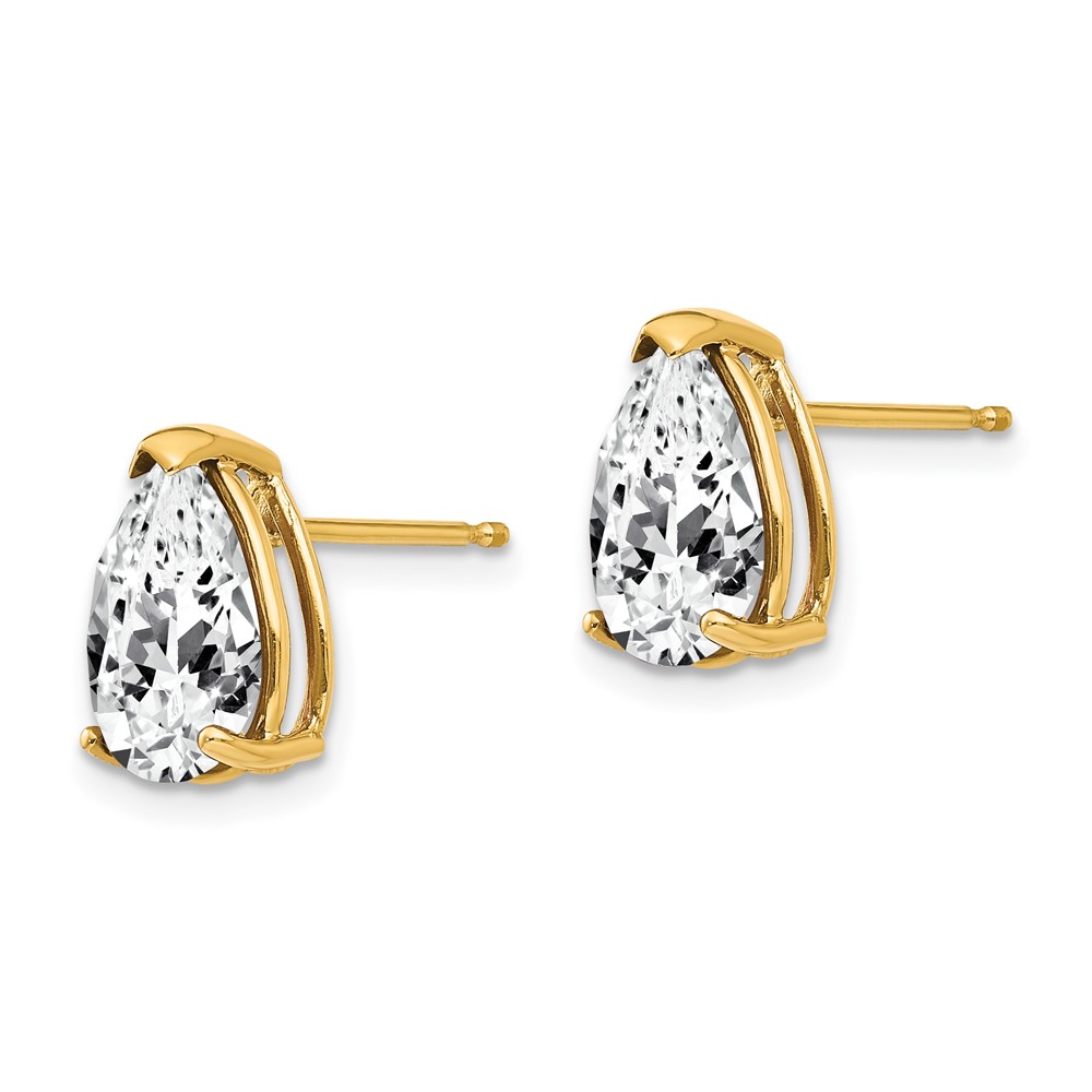 14k 10x7mm Pear Cubic Zirconia Earrings (XE83CZ)