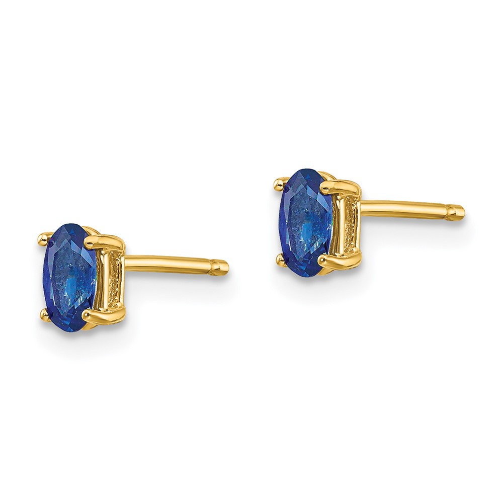 14k Sapphire Post Earrings (XE85S-B)