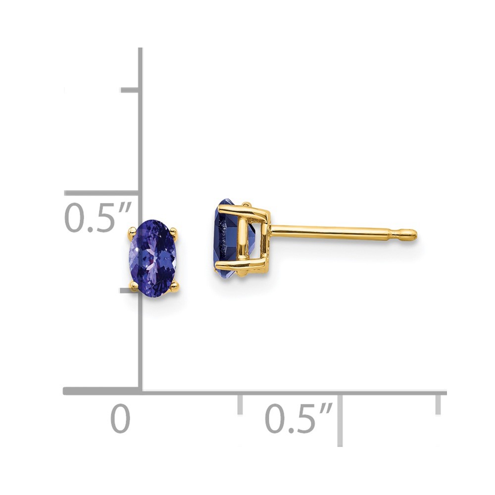 14k Tanzanite Post Earrings (XE85T-B)