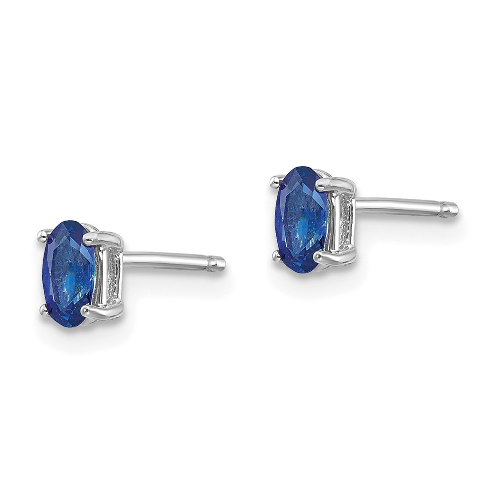 14k White Gold Sapphire Earrings (XE85WS-B)