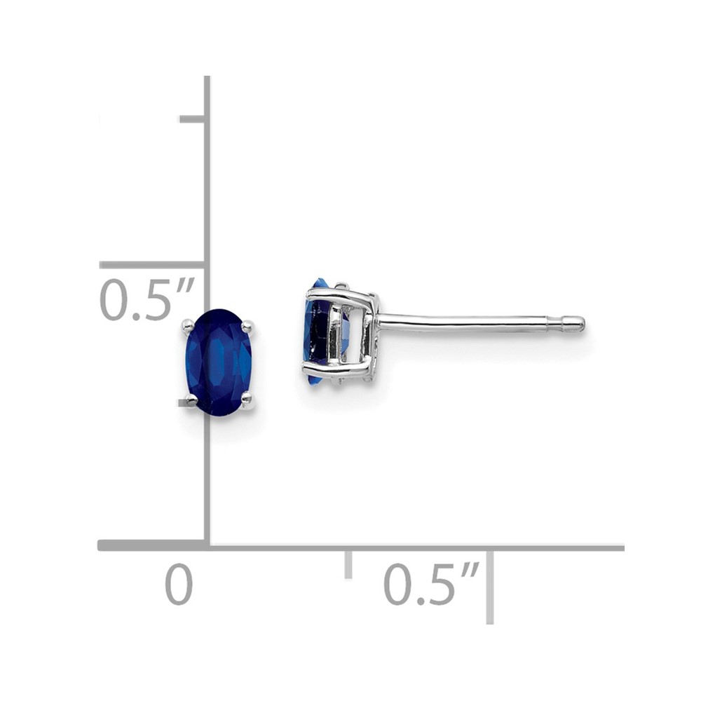 14k White Gold Sapphire Earrings (XE85WS-B)