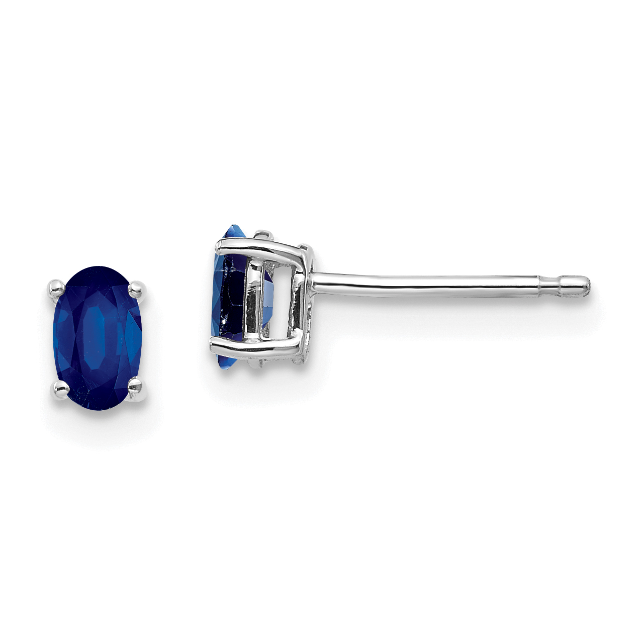 14k White Gold Sapphire Earrings (XE85WS-B)