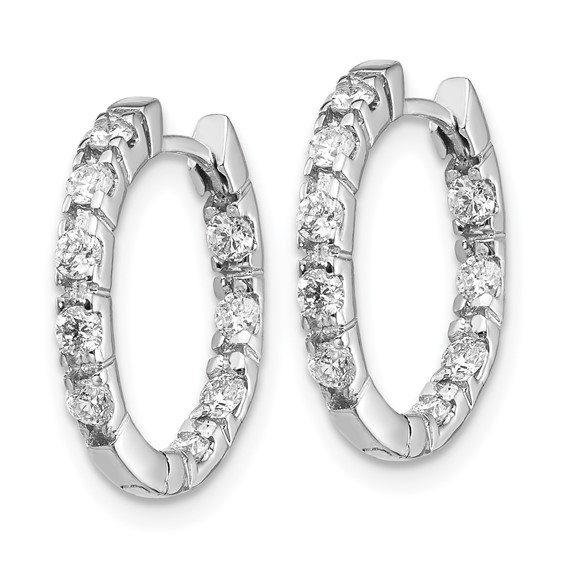 14kw Lab Grown Diamond VS/SI FGH Hinged Hoop Earrings