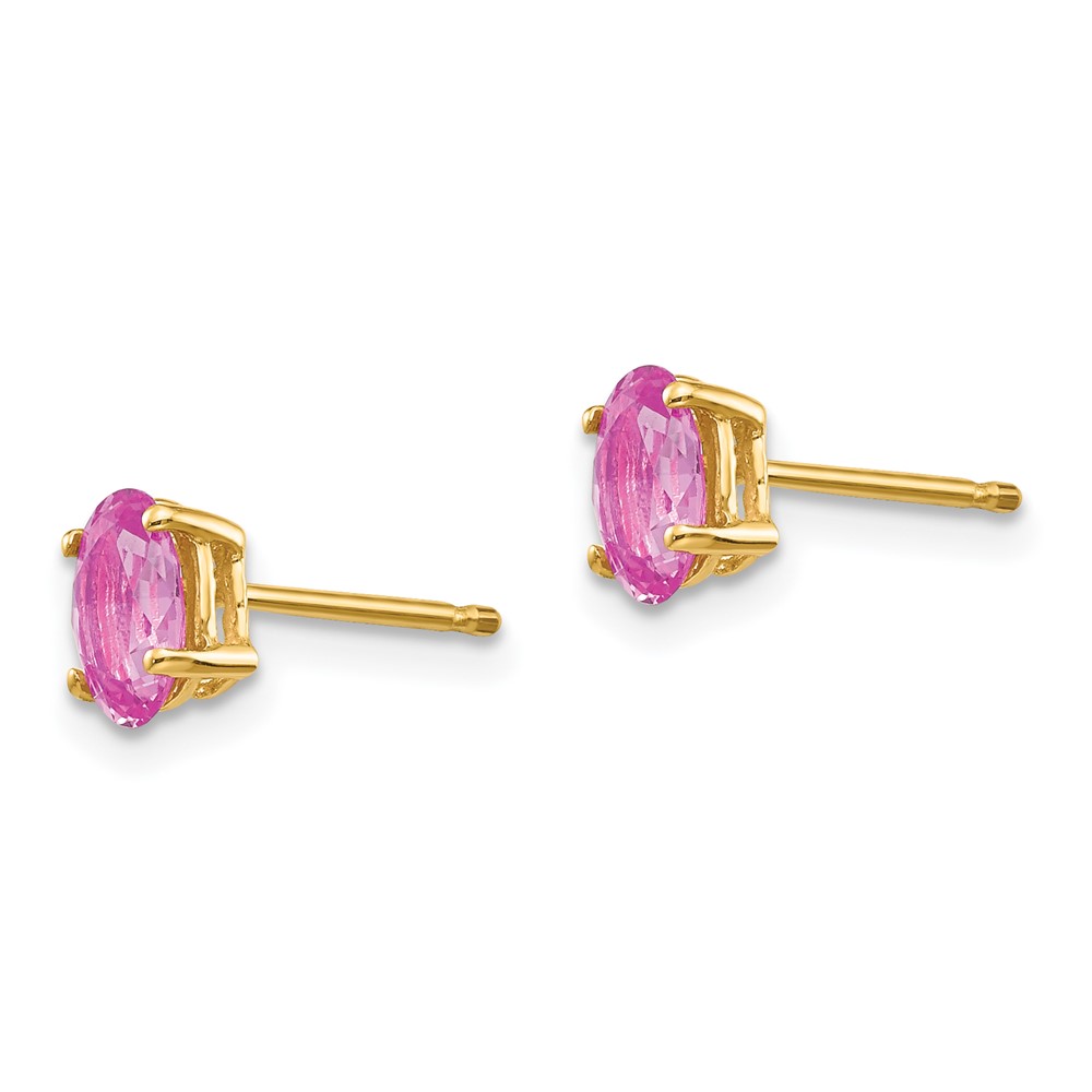 14k Pink Sapphire Post Earrings (XE86SP-B)