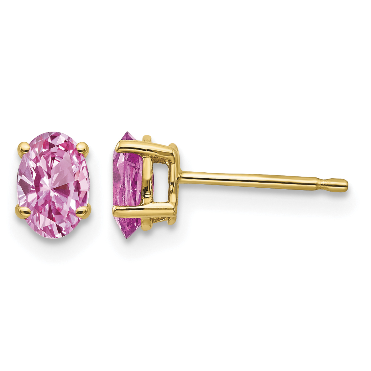 14k Pink Sapphire Post Earrings (XE86SP-B)