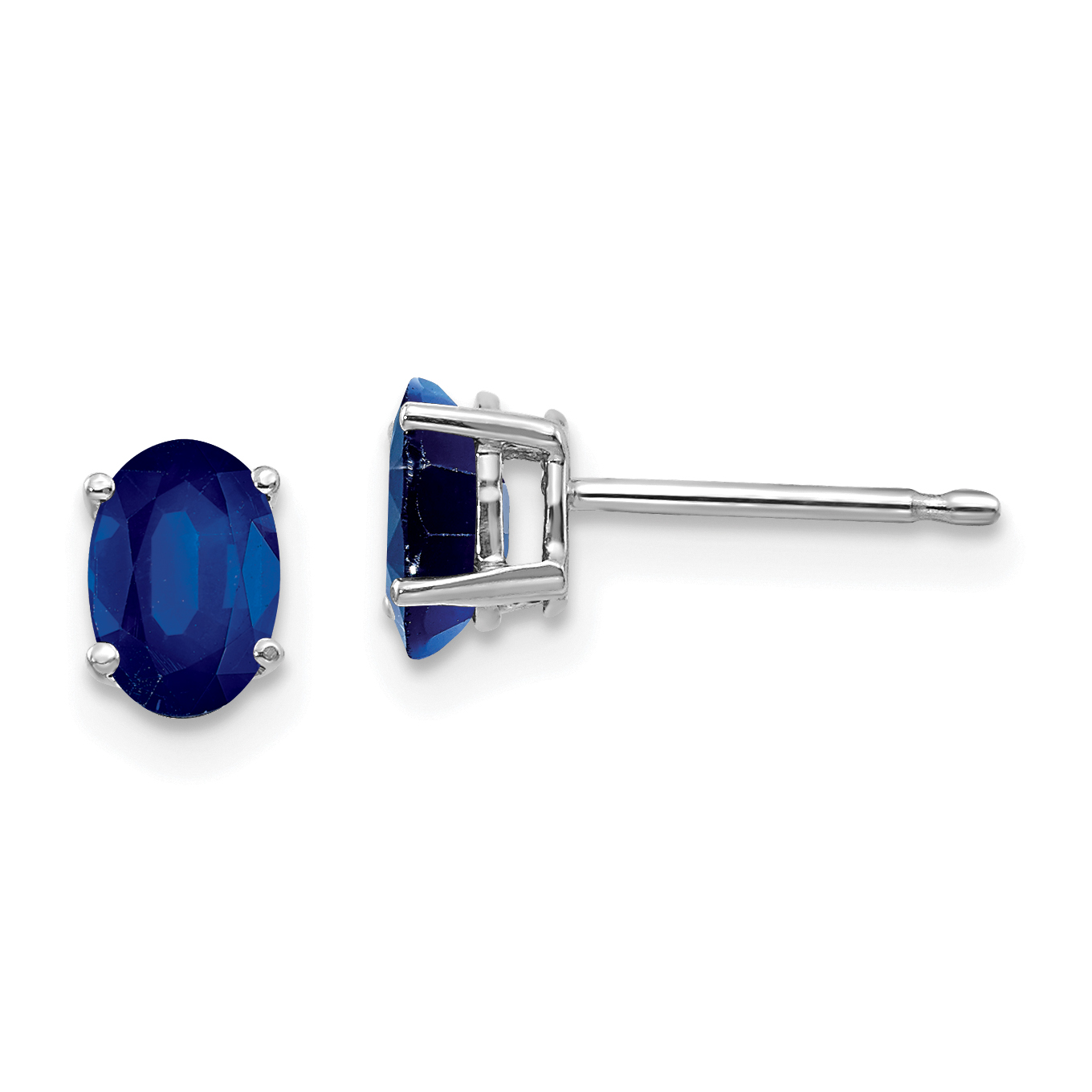 14k White Gold Sapphire Earrings (XE86WS-B)