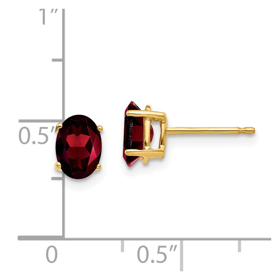 14k Yellow Gold 7x5mm Oval Garnet Earrings Ebay Picture 2 Of 3 14k Yellow Gold 7x5mm Oval Synthetic Garnet Earrings