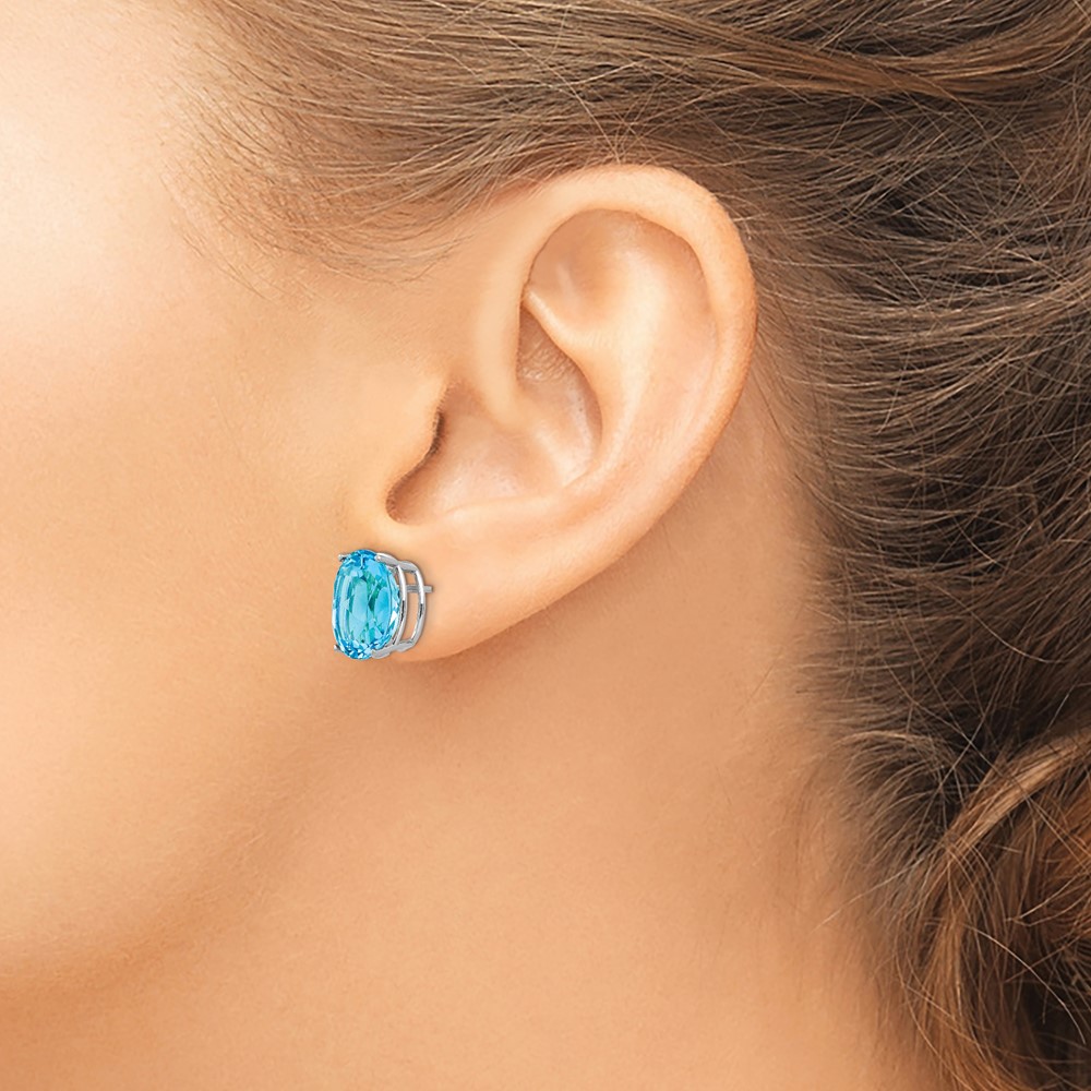 14k Ruby Post Earrings (XE87R-B)