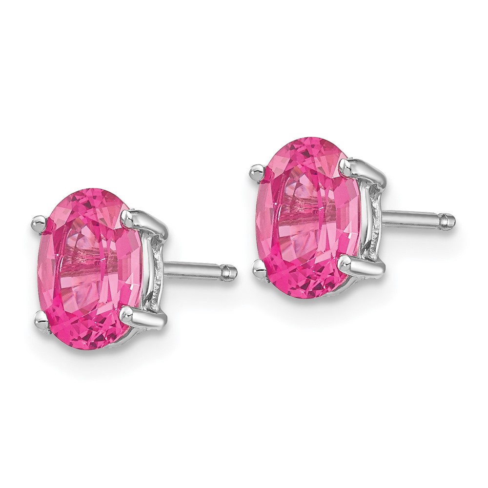 14k White Gold Pink Spinel Earrings (XE87WSK-A)