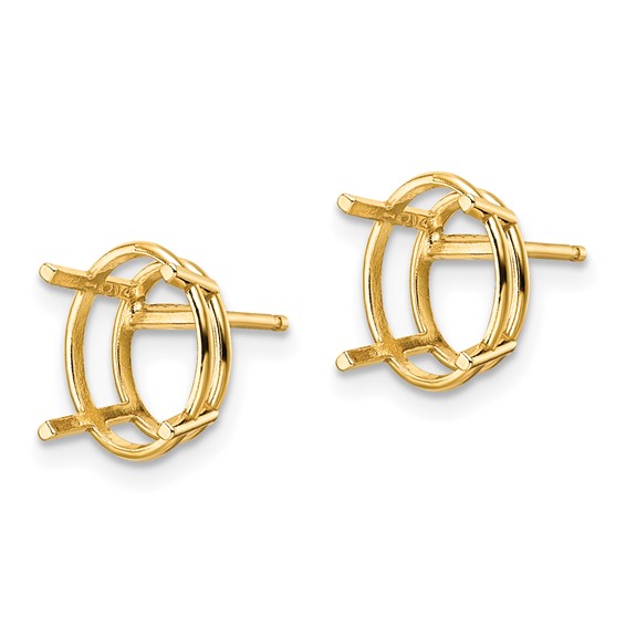 14k 10x8 Oval Earring Mountings