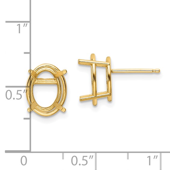 14k 10x8 Oval Earring Mountings