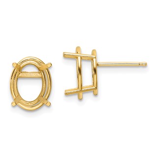 14k 10x8 Oval Earring Mountings