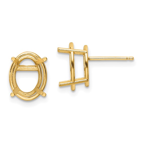 14k 10x8 Oval Earring Mountings