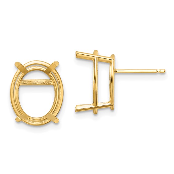14k 12x10 Oval Earring Mountings