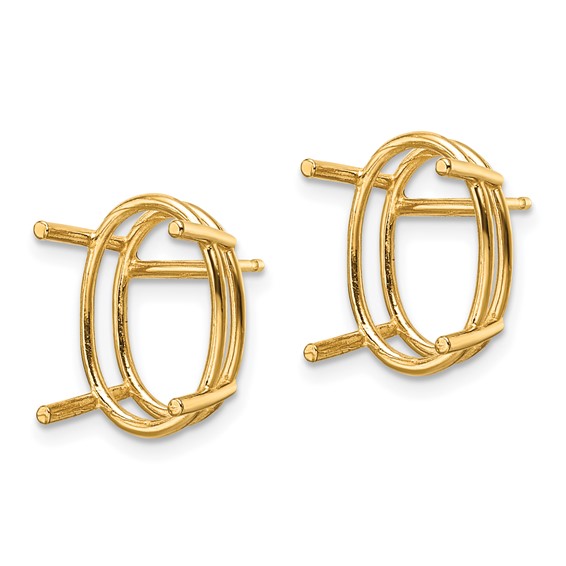 14k 14x10 Oval Earring Mountings