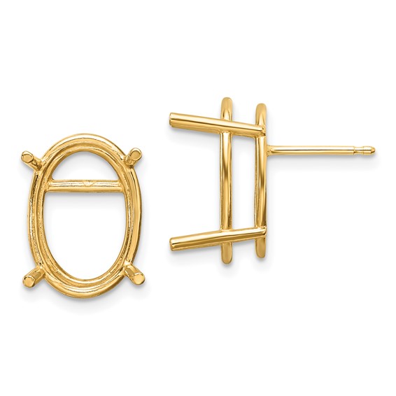 14k 14x10 Oval Earring Mountings
