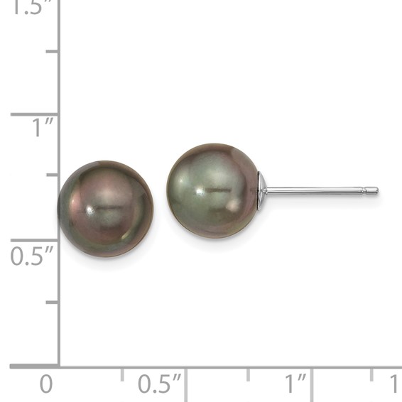 Gold Tahitian Pearl Earrings