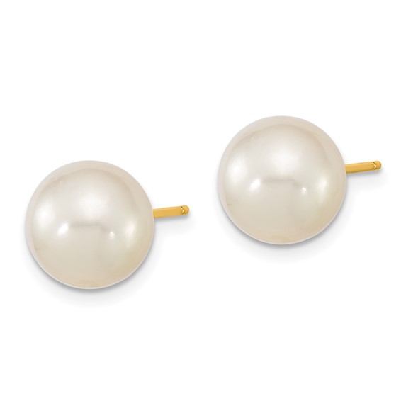 Gold Saltwater Cultured Pearl Earrings
