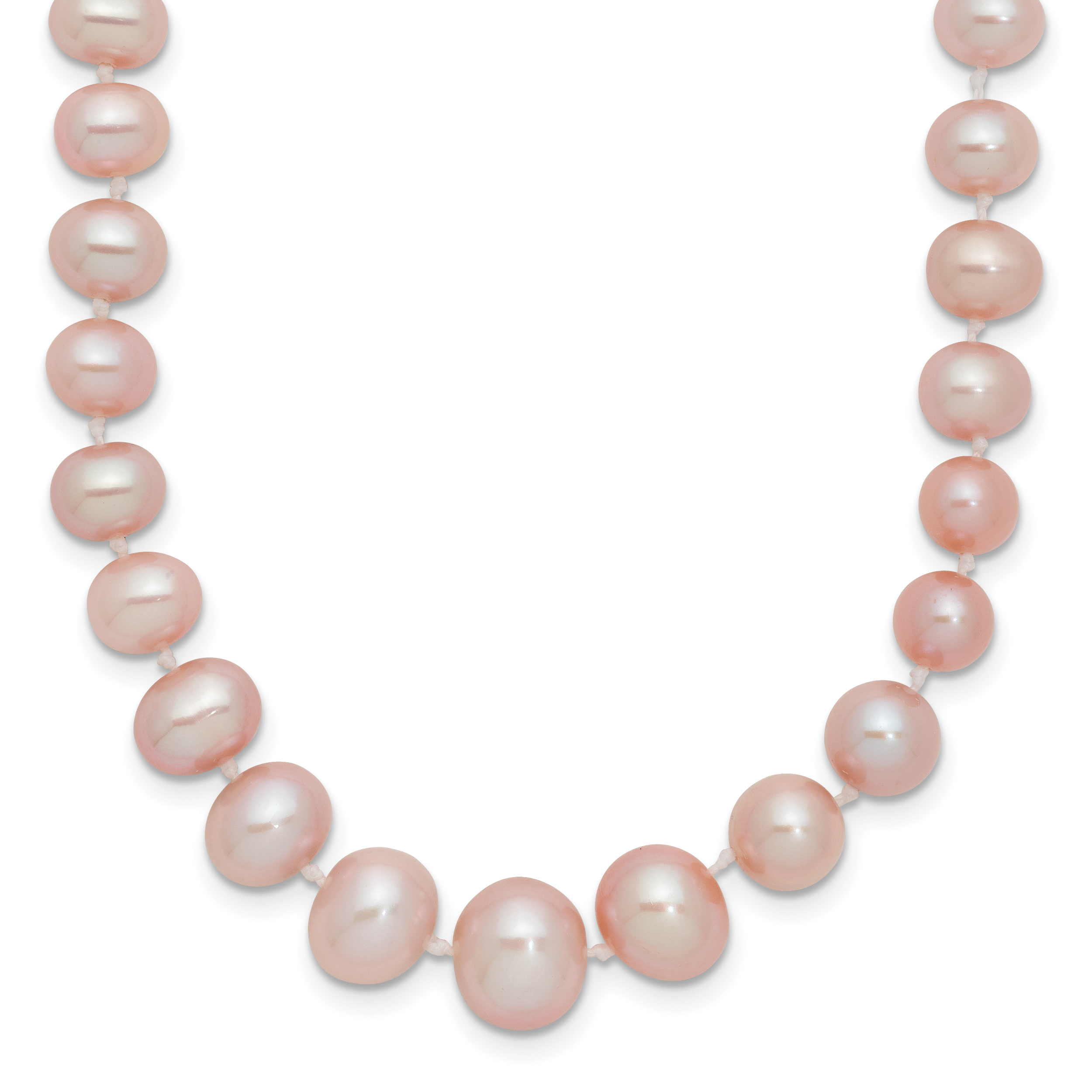 14k 4-8mm Purple Freshwater Cultured Pearl Graduated 18 inch Necklace (XF388-18)
