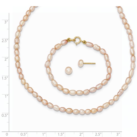 Gold Childrens Pearl Sets