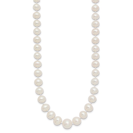 14k 4-9mm White Freshwater Cultured Pearl Graduated 18 inch Necklace