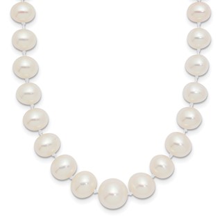 14k 4-9mm White Freshwater Cultured Pearl Graduated 18 inch Necklace