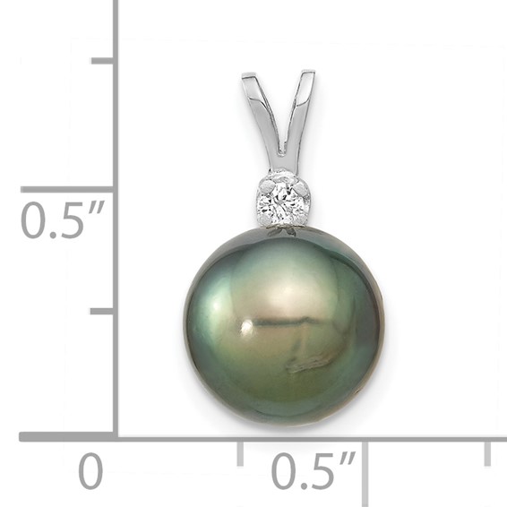 Gold Tahitian Cultured Pearl with Diamond Pendant