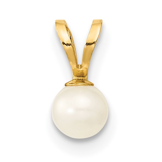 14k 4-5mm White Freshwater Cultured Pearl Pendant/5 inch Bracelet/Post Earrings 3-piece Set