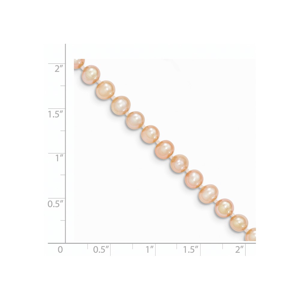 14k 4-5mm Pink Near Round Freshwater Cultured Pearl Necklace (XF506-16)
